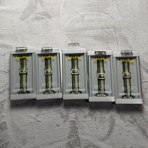 Lot‎ of 5 Heyday Apple Watch Bands Green Chevron Fabric 38-41mm 42-49mm NEW